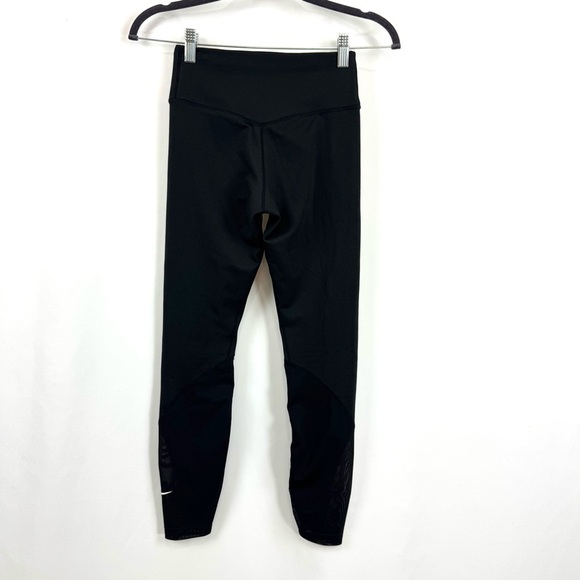 Nike Dri Fit Women’s XS Black Activewear Running Soft Leggings W/ Mesh Details - Picture 4 of 10